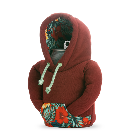The Hoodie - Puffin Drinkwear drink sleeves #color_brick-red-island-time