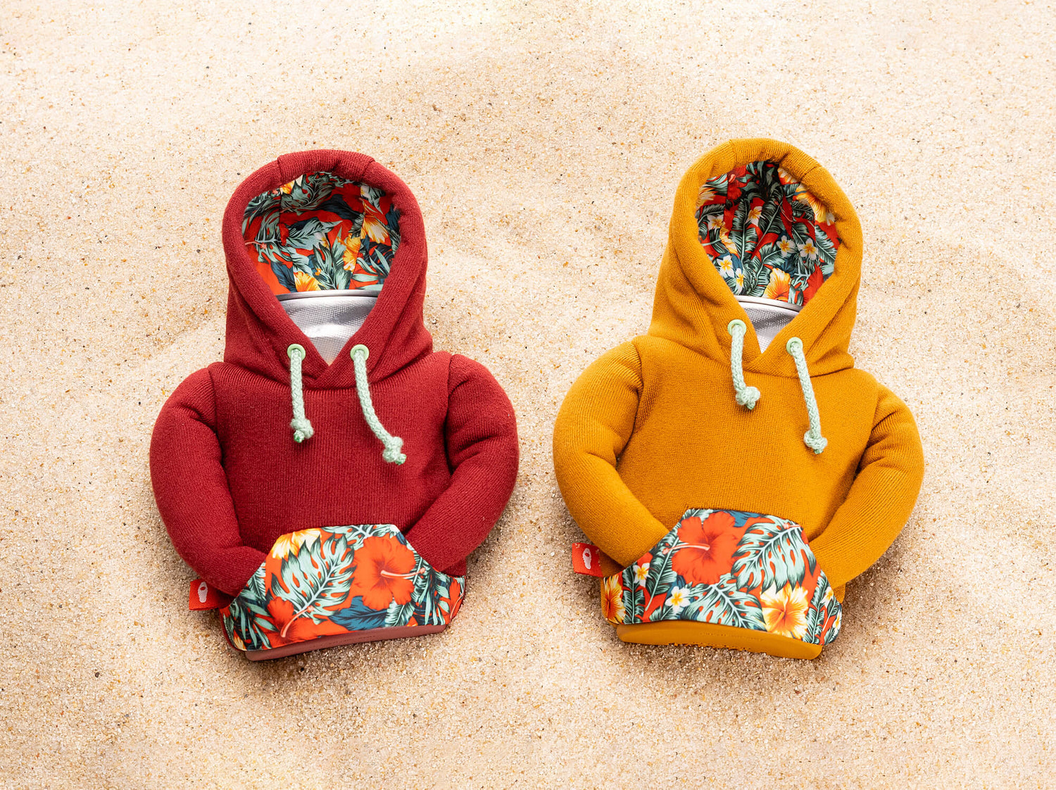 Koozie-Like Hoodie with Hands in Pocket