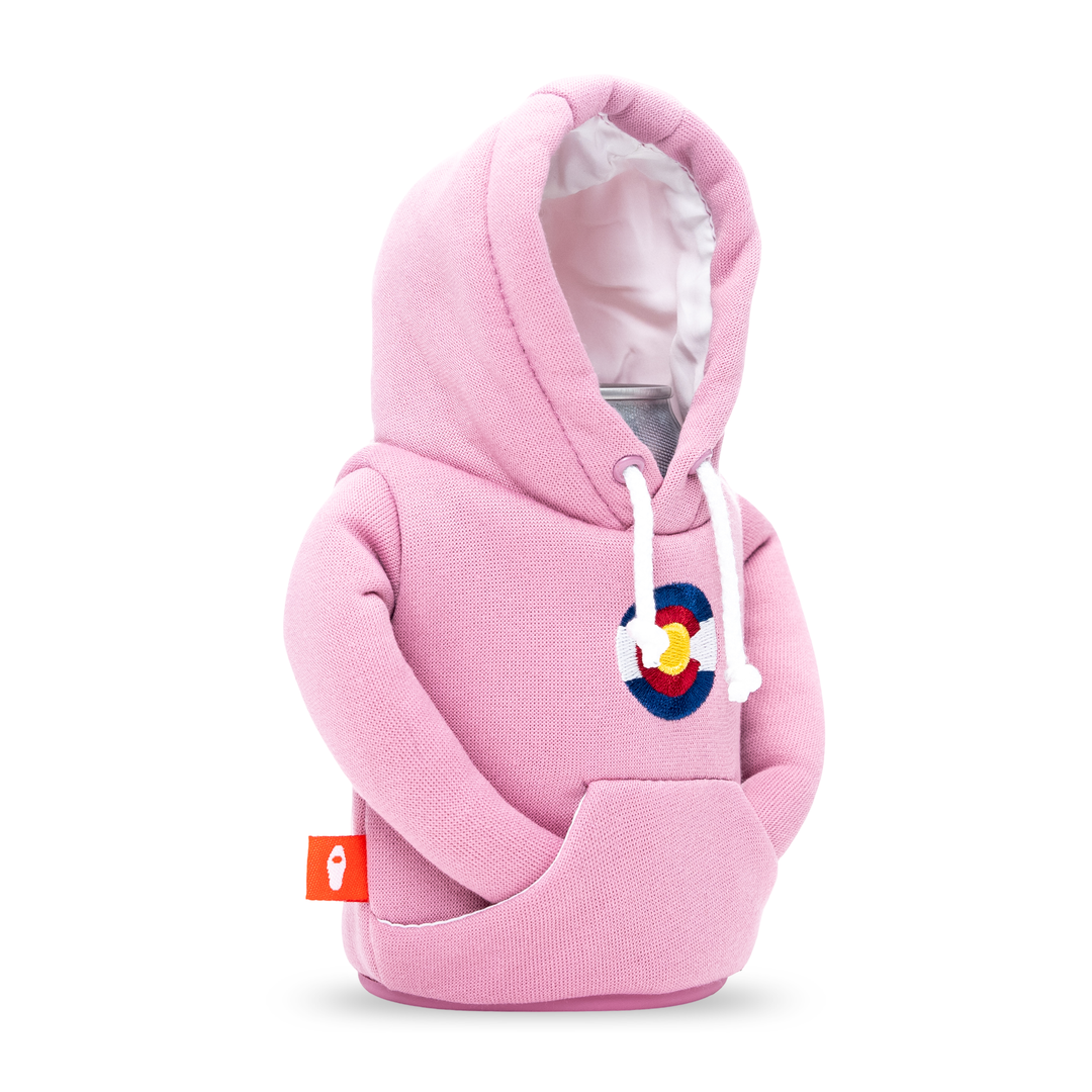 The Hoodie - Puffin Drinkwear drink sleeves #color_dusty-rose-sandy-white-colorado