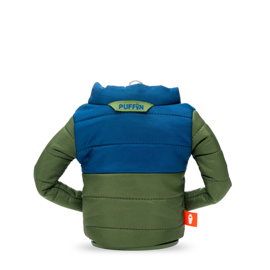 The Puffy - Puffin Drinkwear drink sleeves #color_olive-green-sailor-blue