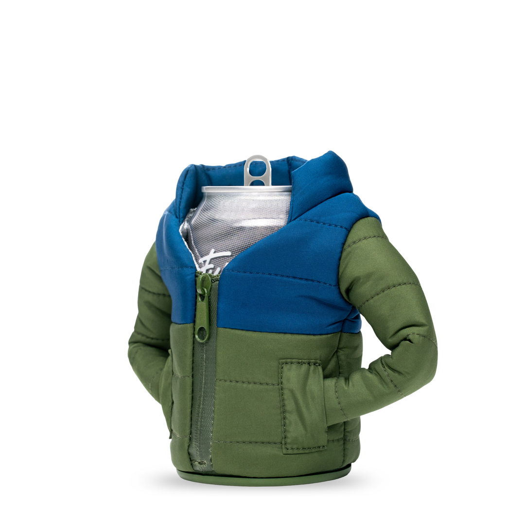 The Puffy - Puffin Drinkwear drink sleeves #color_olive-green-sailor-blue