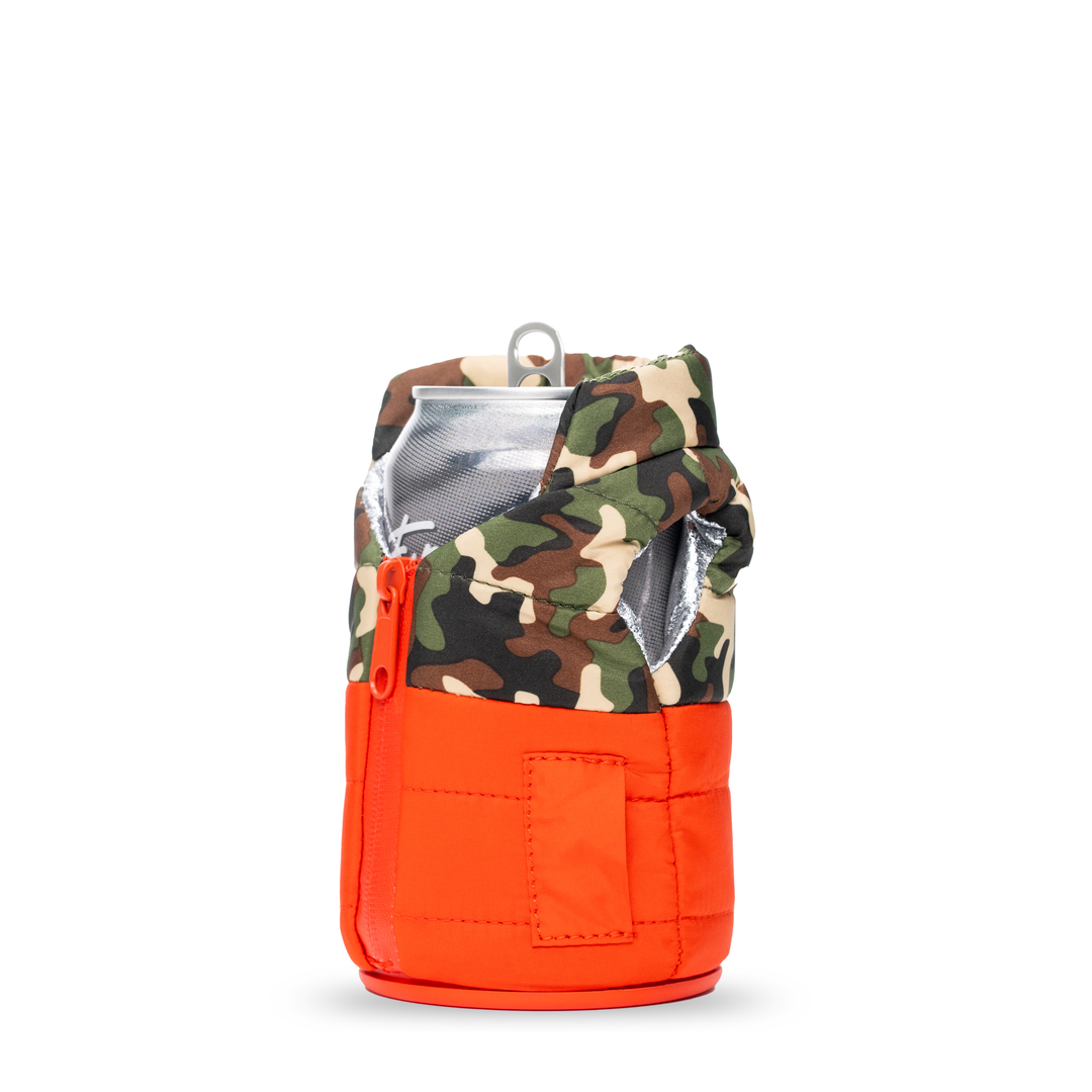 The Puffy Vest - Puffin Drinkwear drink sleeves #color_puffin-red-woodsy-camo