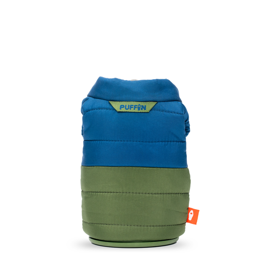 The Puffy Vest - Puffin Drinkwear drink sleeves #color_olive-green-sailor-blue