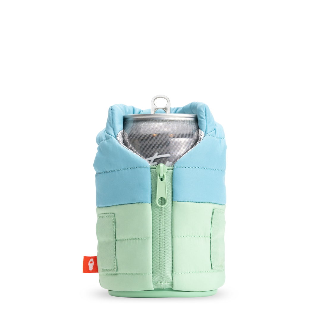 The Puffy Vest - Puffin Drinkwear drink sleeves #color_seafoam-crater-blue