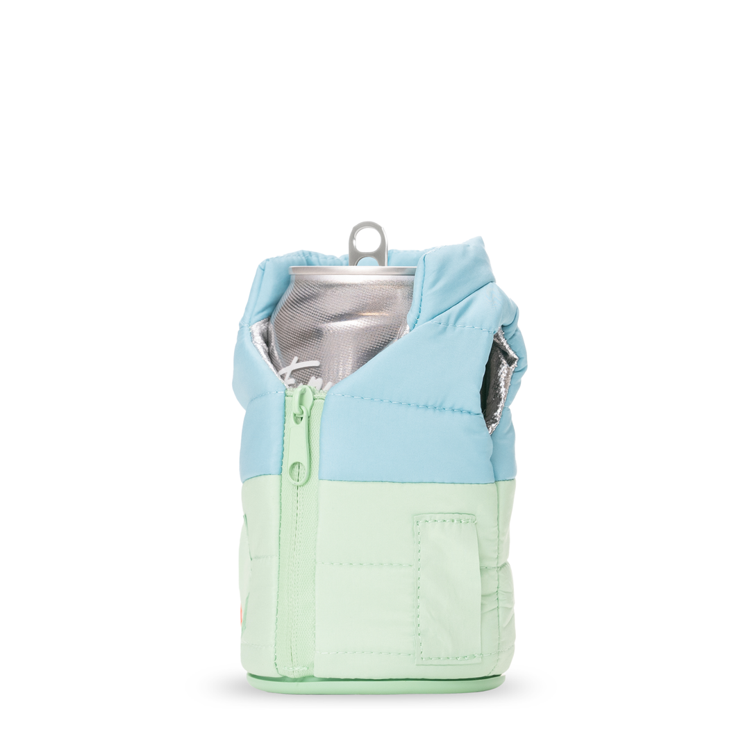 The Puffy Vest - Puffin Drinkwear drink sleeves #color_seafoam-crater-blue