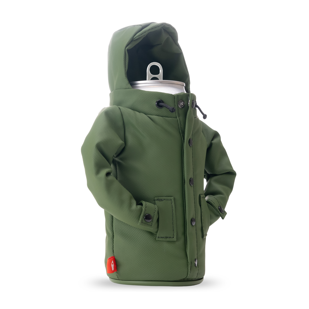 The Raincoat - Puffin Drinkwear drink sleeves #color_olive-green