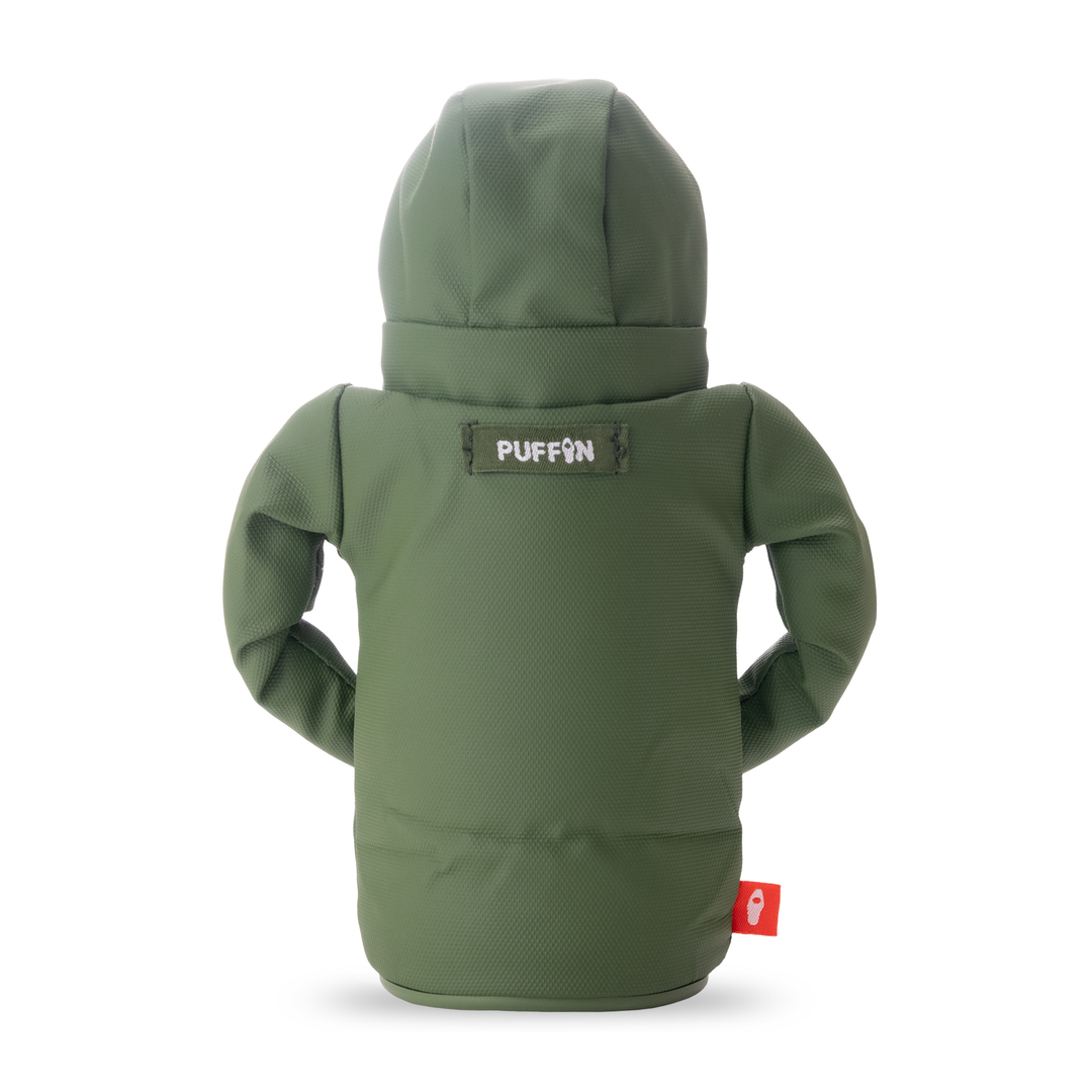 The Raincoat - Puffin Drinkwear drink sleeves #color_olive-green