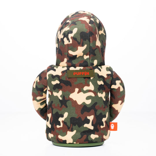 The Hoodie Army - Puffin Drinkwear drink sleeves #color_woodsy-camo-puffin-red