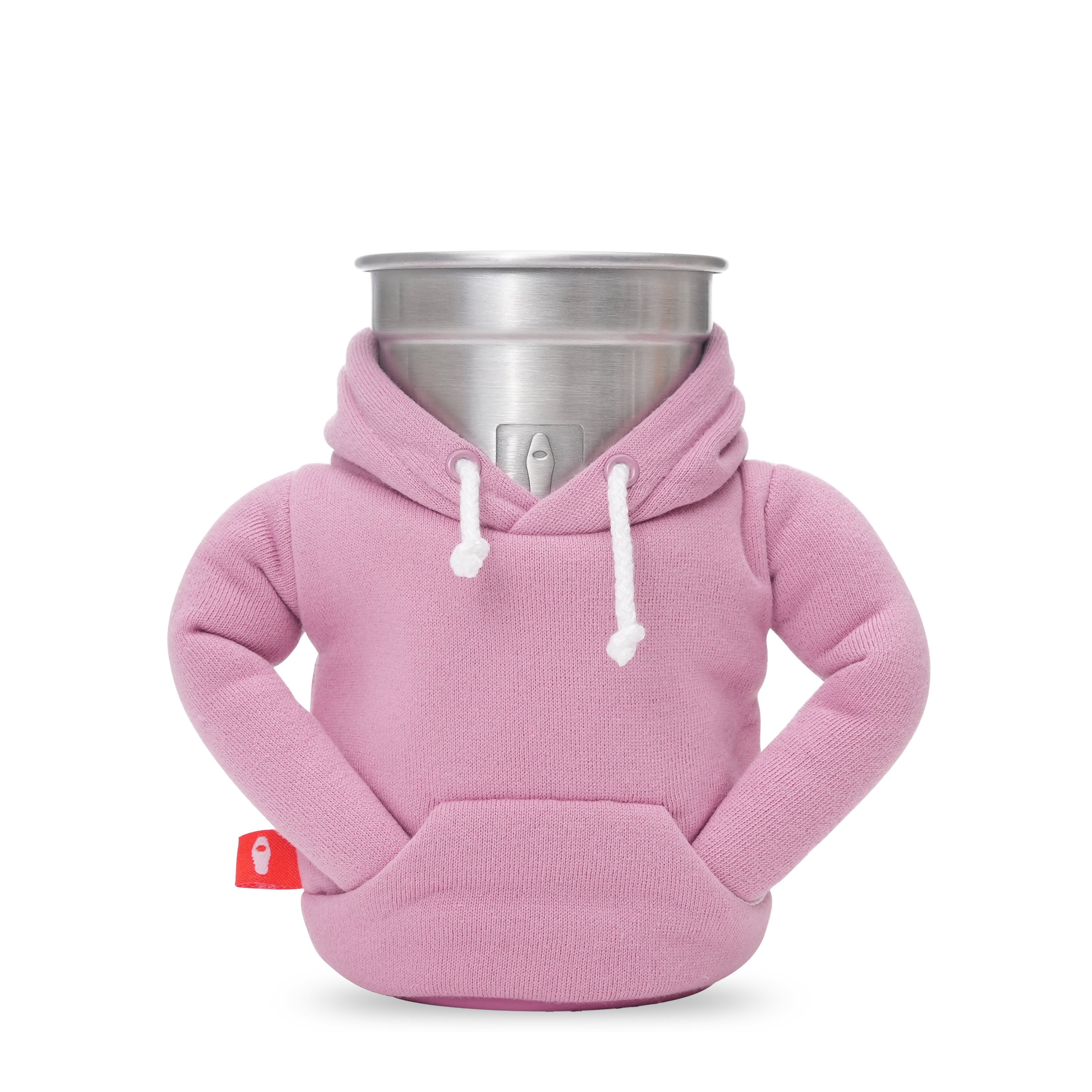 Puffin stainless steel 12 oz sipper cup shown in pink Puffin in stainless steel #color_stainless-steel