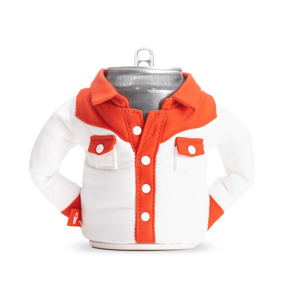 The Howdy - Puffin Drinkwear drink sleeves #color_sandy-white-risky-red