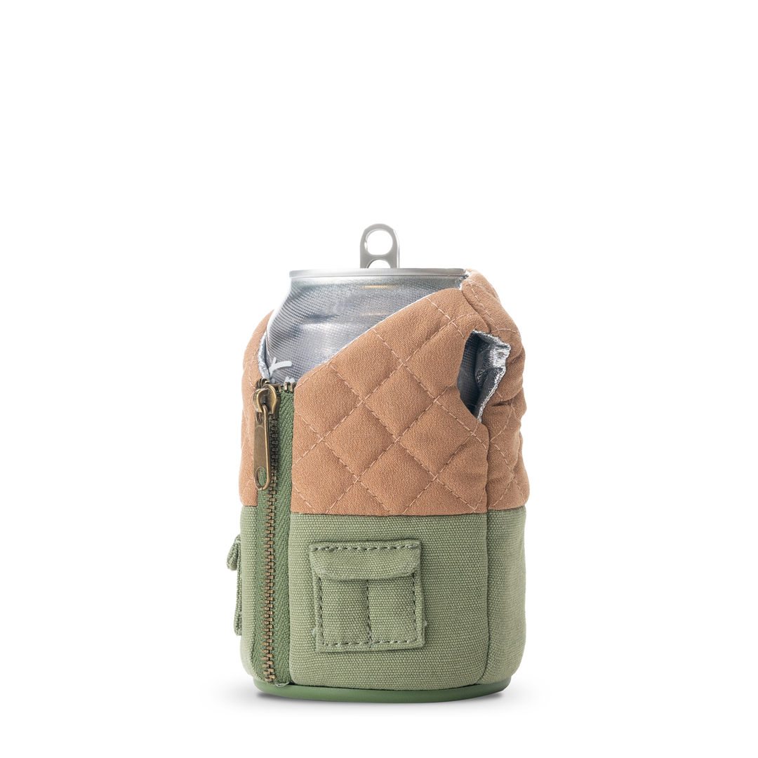 The Bird Dog - Puffin Drinkwear drink sleeves #color_olive-green-dry-grass